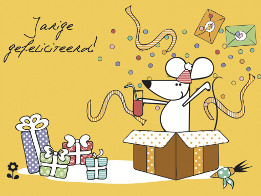 Felicitatiekaart Does & Friends
